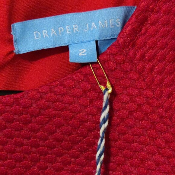 Draper James Jacquard Fit & Flare Dress In Lipstick Red NEW WITH TAGS SI… - Picture 6 of 7
